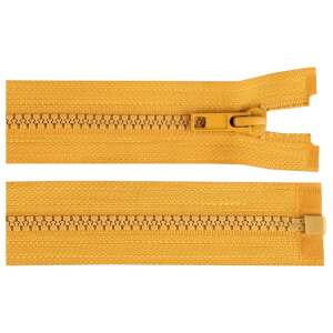 Mustard yellow zipper, 80 cm long, removable, for sewing jackets, coats, and other garments - Zipper