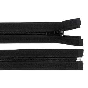 Black 125 cm Chrysalis zipper, removable, self-locking slider - Zipper