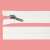 White zipper with metal slider, 60 cm long, on pink background