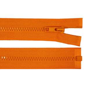 Orange 85 cm Chrysalis zipper, 5 mm teeth, 3.2 cm wide, self-locking slider, removable - Art & Craft