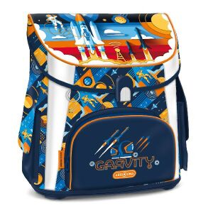 Školská taška Ars Una Gravity, pohľad spredu, dizajn vesmírnej rakety - Ars Una