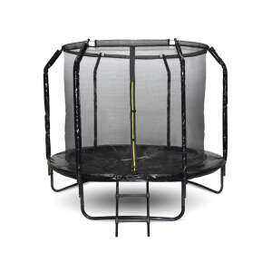 SkyFlyer fekete, 244 cm-es kerti trambulin hálóval és profilozott oszlopokkal 35485564 