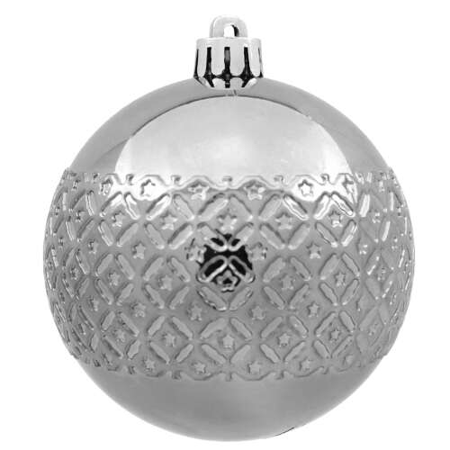 Karácsonyfa gömbök 34 darabos szettben ezüst színben ( 34 x 8 cm-es) 35485762