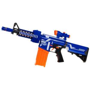Blaze Storm battery operated soft bullet gun, blue, with scope, for kids 8 years and older - Toy Gun, Bullet