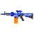 Modrá hračkárska puška Blaze Storm s puškohľadom a zásobníkom