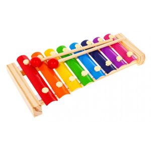 Gyermek Fa Xilofon - Szivárvány - 8 Hang, rainbow xylophone for kids, musical instrument toy - Ramiz