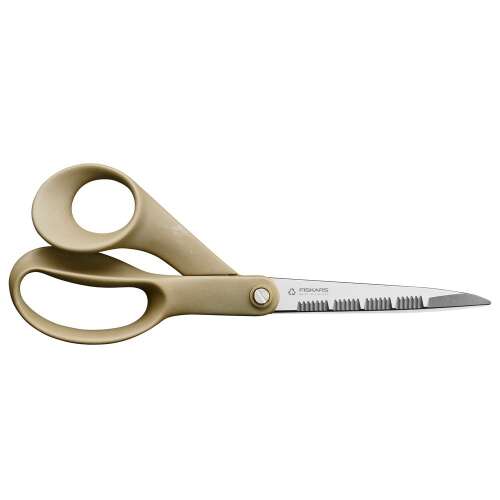 Градински ножици Fiskars от рециклирани материали, 21 cm, бежови