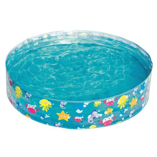 Piscină Bestway 55028 pentru copii, rotundă, cu design cu animale marine, 122 cm diametru