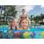 Prim-plan cu copii în piscina pentru copii cu pereți rigizi Bestway 55028
