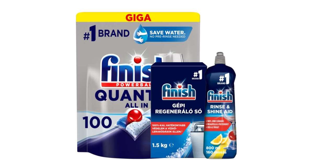 Finish Quantum All in 1 Starter Pack of 100 capsules | Pepita.com