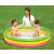 Children playing in a Bestway inflatable kiddie pool with three colorful rings