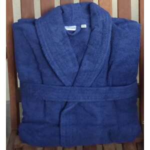 Kék frottír köntös sálgallérral, XXXL méret - Férfi köntös