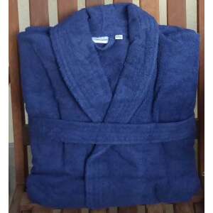 Kék frottír köntös sálgallérral, XXXL méretben - Férfi köntös