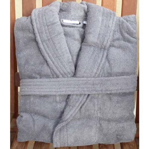 Szürke frottír köntös sálgallérral, XXXXXXL (6XL)