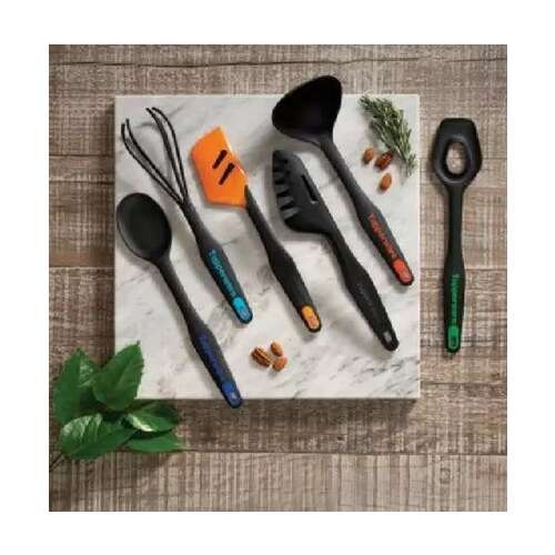 Tupperware Mesterfogás konyhai eszközök szett, 6 darabos, tartalmaz spatulát, kanalat, habverőt, merőkanalat és még sok mást