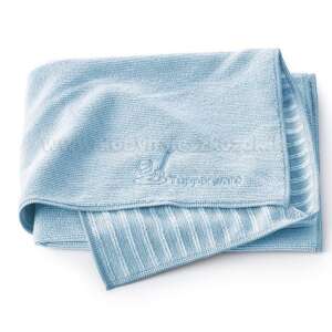 Tupperware mikroszálas tisztító kendő, világoskék, 2 az 1-ben, portalanításhoz és súroláshoz - Mikroszálas törlőkendő