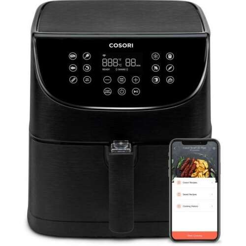Cosori Premium Smart Hot Air Oven 5.5L, negru