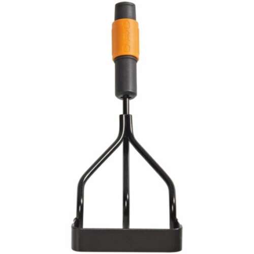 Fiskars QuikFit soil aerator head, black with orange handle