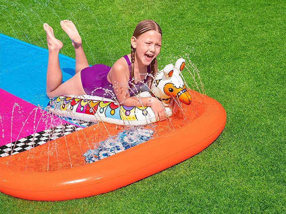 Bestway double water slide 488 cm with inflatable lamp