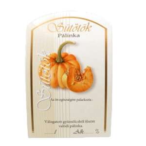 Tök ízű pálinka címke - Bor & Pálinka főzés