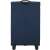 Back view of Samsonite Litebeam Spinner 77cm expandable soft-sided large suitcase in blue