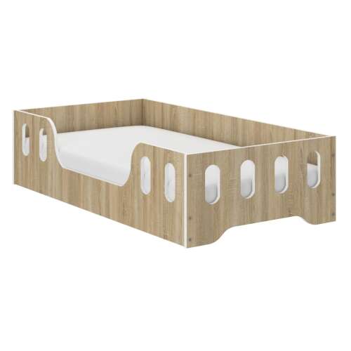 LAKI SONOMA 160x80cm gyerekágy matraccal, fehér és fa színben