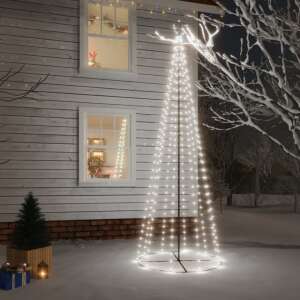 Kúp alakú karácsonyfa 310 hideg fehér LED-del 100 x 300 cm 94352867 