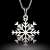 Colier cu pandantiv floare de zăpadă din argint, Colier cu pandantiv floare de zăpadă ATCOM