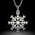 Colier cu pandantiv floare de zăpadă din argint, Colier cu pandantiv floare de zăpadă ATCOM