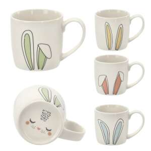 Collage of 5 different bunny ear mugs, each with a different color bunny ear design - Thermos and Beverage Holder