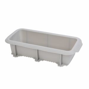 Formă de copt cozonac din silicon, formă Gugelhupf gri - Bewello