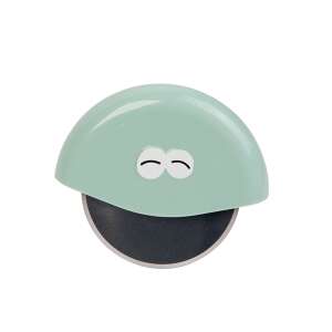 Tăietor de pizza verde cu față zâmbitoare, lamă din oțel inoxidabil, mâner din plastic - Bewello