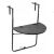 Foldable Balcony Hanging Table (Rounded) - 60 x 64 x 73-78.5-83.5 cm - Black 107138207