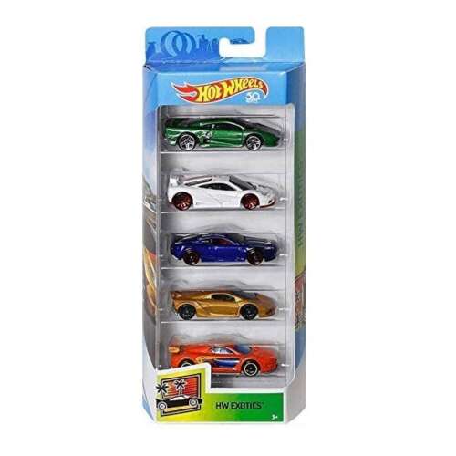 Hot Wheels Exotic 5-Pack Diecast Cars Set