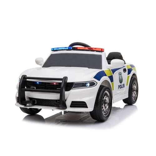 SmileGAME by Pepita 2 persoane mașină de poliție electrică cu sirenă și telecomandă 12V #white 35494246