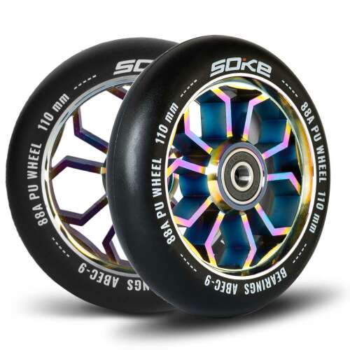 Soke 110mm Rainbow Scooter Wheels, 2 Pack