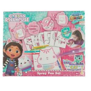 Gabby's Dollhouse Spray Pen Set, a coloring and activity set with stencils and spray pens featuring Gabby and her friends from the popular Netflix show - Canenco
