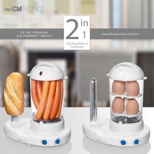 Clatronic HDM 3420 EK N white hotdog maker