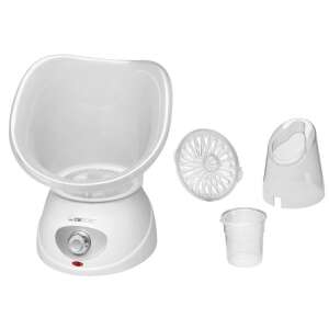 Clatronic GS 3656 Gesichtsdampfbad, weiß, mit Inhalator, Aroma-Pad und Messbecher - Gerät zur Gesichtspflege