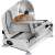 Clatronic MA 3585 electric meat slicer, silver, angled view