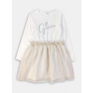IDEXE kislány fehér-bézs hosszú ujjú ruha - 164 35497577 Alkalmi és ünneplő ruhák