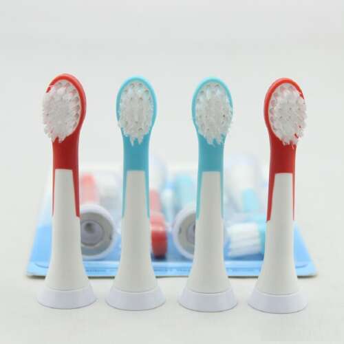 4 pachete de capete de periuță de schimb Philips Sonicare HX-6034 pentru copii, compatibile cu periuța de dinți electrică Philips Sonicare HX-6034, multicolore