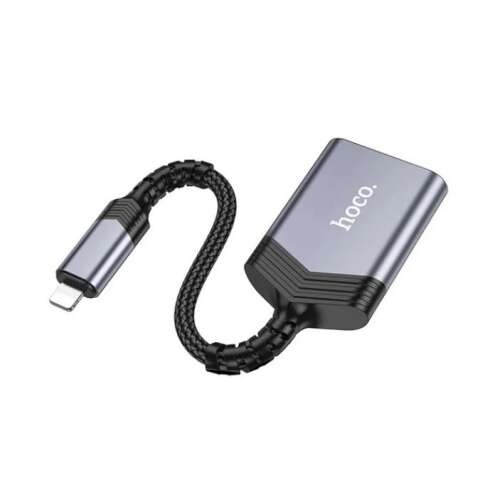 Hoco UA25 2-in-1 SD/TF memory card reader for iPhone with Lightning connector, grey