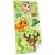Angled view of Harry Potter Hogwarts Fast Dry towel with cartoon forest animals