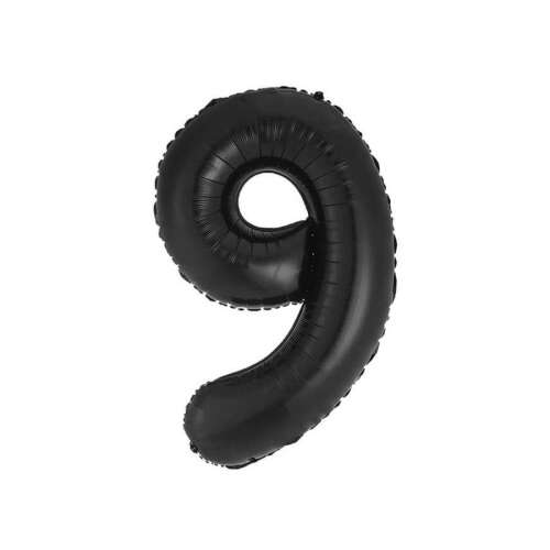 Black number 9 foil balloon, 85 cm