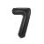 Black Number 7 Foil Balloon, 85 cm