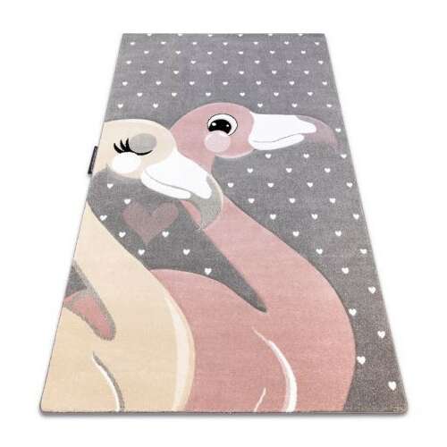 PETIT szőnyeg FLAMINGOS Flamingók szív szürke 200x290 cm