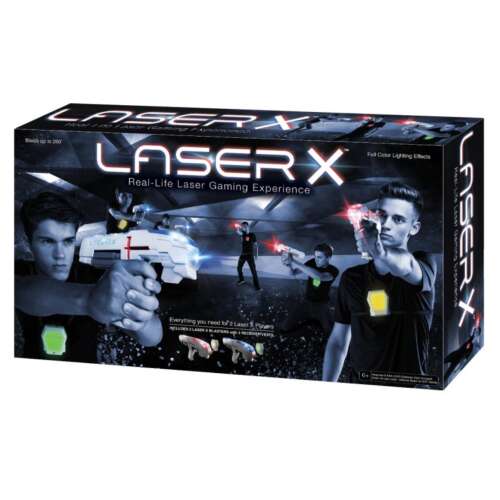 Laser-X infračervená laserová pištoľ sada hračiek 60m+ 2ks