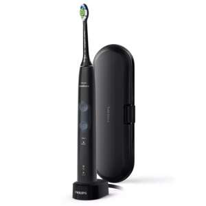 Електрическа четка за зъби Philips Sonicare ProtectiveClean 4500, черна, с калъф за пътуване и зарядно устройство - Душ за уста и Електрическа четка за зъби
