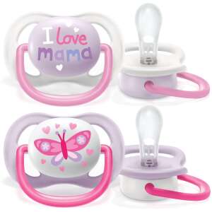 Philips Avent Ultra Air pacifier 2 pack, 0-6 months, I love mama and butterfly design - Babies & Toddler